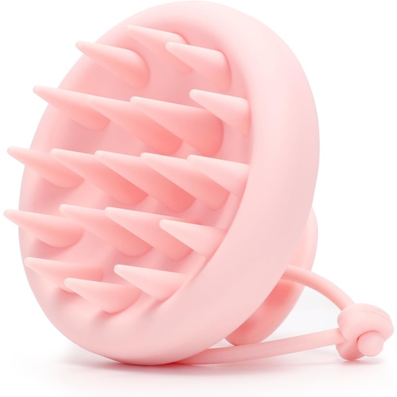 Custom Logo Scalp Massager Hair Brush Soft Silicone Bristles Oval Dandruff Removal Brush Washer Fashion Hair Care