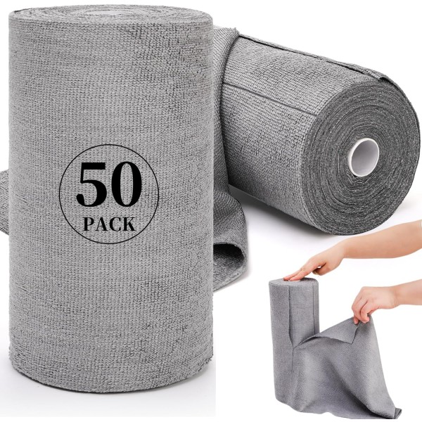 Strong Absorbent Quick-Dry Microfiber Cleaning Cloth Roll Disposable Cleaning Rags Reusable Towel Microfiber Towel Roll