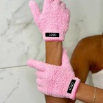Super Soft Medium-Thick Microfiber Reusable Face Glove Microfiber Makeup Remover Cleansing Eye Makeup Gloves