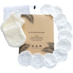 Factory Eco-Friendly Reusable Makeup Remover Pads 100% Organic Bamboo Cotton Round Washable Laundry Bag & Box