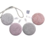 Microfiber Facial Cleansing Round Washable Face Towel Built-In Sponge for Facial Cleansing Exfoliation with Laundry Bag