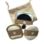 Factory Eco-Friendly Reusable Makeup Remover Pads 100% Organic Bamboo Cotton Round Washable Laundry Bag & Box