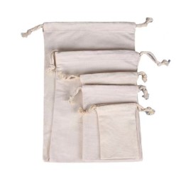 Custom Logo Dust-Proof 100% Recycled Cotton Small Canvas Drawstring Bag / Custom Cotton Bag