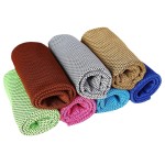 Custom Cold Magic Instant Microfiber Cooling Towel PVA Outdoor Portable Adult Travel Sweat Towel Woven Logo