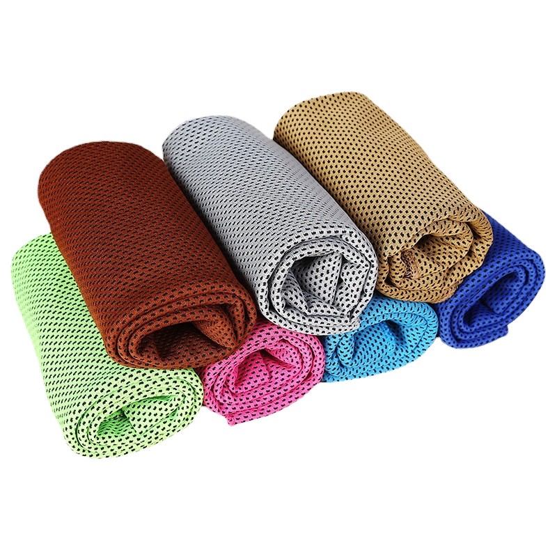 Custom Cold Magic Instant Microfiber Cooling Towel PVA Outdoor Portable Adult Travel Sweat Towel Woven Logo