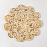 Eco-Friendly Material Corn Husk Handmade Placemat Wholesale Woven Straw Braided Natural Placemat
