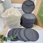 Washable Eco-Friendly Natural Reusable Facial Cleansing Cotton Round Bamboo Organic Makeup Remover Pads