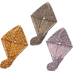 Super Absorbent Leopard Print Twist Turban Easy Twist Hair Dryer Dry Hair Towel