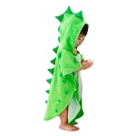 Children's Pure Cotton Beach Towel with Dinosaur Hood Warm Bathrobe