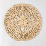Eco-Friendly Material Corn Husk Handmade Placemat Wholesale Woven Straw Braided Natural Placemat