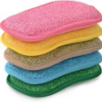 Eco-Friendly Reusable Microfiber Dish Sponge Cellulose Kitchen Cleaning Dishwashing Cellulose Sponge