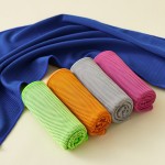 Custom Cold Magic Instant Microfiber Cooling Towel PVA Outdoor Portable Adult Travel Sweat Towel Woven Logo