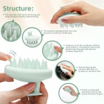 Wholesale Anti-Slip ABS Handle Silicone Shampoo Hair Brush Fashion Wet & Dry Scalp Massage Plastic Shower Hair Brush Head