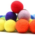 Handmade Christmas Tree Large Cat Toy Tennis Felt Fabric Nepal 3cm Garland Ornament Wool Colorful Felt Balls