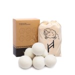 Custom Logo Eco-Friendly Felt Scent Wholesale New Zealand Organic Laundry Reusable Wool Dryer Balls with Bag