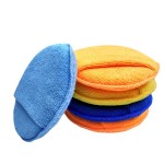 Microfiber Round Sponge Car Polishing Handle Applicator Towel Detail Cleaning Pad