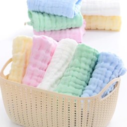 Baby Pure Cotton Baby Toddler 6-Layer Care Towel Square Baby Face Cloth Scarf Newborn Wipes