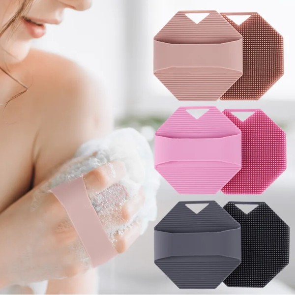 Shower Bath Silicone Body Brush Exfoliating Back Brush Wash Cleaning Bath Scrub Silicone Body Washer