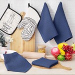 Solid Color Cotton Waffle Weave Towel 100% Washed Linen Custom Multi-Color Honeycomb Tea Kitchen Cleaning Tea Ceremony Towel