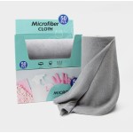 50-Piece Microfiber Reusable Dry Cleaning Cloth Roll Washable Rags Utensil Glass Kitchen Car Wash Tear-Off with Box Towel