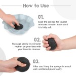 Gentle Exfoliating Konjac Sponge Washer Activated Carbon Natural Skincare Tool Oily Combination Sensitive Skin Ball