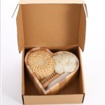 Nice Design Promotional Spa Set Wholesale Bath Body Accessories Heart-Shaped Wooden Gift Set Loofah Sisal Loofah Pad Brush Sponge