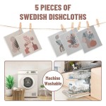 Natural Wood Pulp Cotton Swedish Dishcloth Quick-Dry Woven Kitchen Cleaning Pad Sustainable Absorbent Dish Towel Dry Compressed