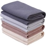 Popular Cotton Waffle Kitchen Towel Absorbent Dish Towel Set Super Soft Quick-Dry Dish Towel