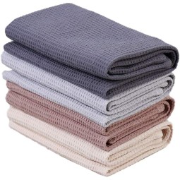 Popular Cotton Waffle Kitchen Towel Absorbent Dish Towel Set Super Soft Quick-Dry Dish Towel