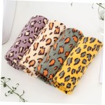 Women's Microfiber Hair Drying Towel Leopard Print Twist Turban Wet Long Curly Hair Anti-Frizz