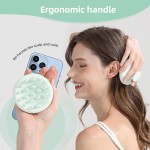 Custom Logo Scalp Massager Hair Brush Soft Silicone Bristles Oval Dandruff Removal Brush Washer Fashion Hair Care