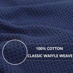 Solid Color Cotton Waffle Weave Towel 100% Washed Linen Custom Multi-Color Honeycomb Tea Kitchen Cleaning Tea Ceremony Towel