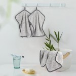 Hot-Selling Super Soft Antibacterial Coral Fleece Facial Bamboo Charcoal Fiber Hand Hair Bath Baby Towel