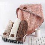 Popular Coral Fleece Shower Hood Blow Dry Towel Quick Magic Dryer with Button Convenient Towel Cleaning