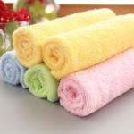 Soft Comfortable 100% Organic Bamboo Baby Bath Towel 10x10 Newborn Hypoallergenic Towel for Bathroom Closet