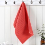 Factory Yarn-Dyed Cotton Waffle Weave Kitchen Tea Towel with Custom Logo