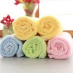 Soft Comfortable 100% Organic Bamboo Baby Bath Towel 10x10 Newborn Hypoallergenic Towel for Bathroom Closet