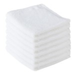 6-Pack Natural White Organic Bamboo Baby Soft Towel for Baby Registry Gift