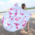 Flamingo Large Round Beach Towel Diameter 59 Inches Beach Blanket Picnic Table Cover
