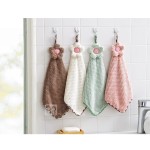 Microfiber Coral Fleece Hanging Kitchen Hand Towel / Bathroom Towel
