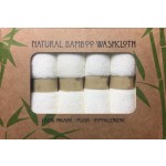6-Pack Natural White Organic Bamboo Baby Soft Towel for Baby Registry Gift
