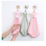 Microfiber Coral Fleece Hanging Kitchen Hand Towel / Bathroom Towel