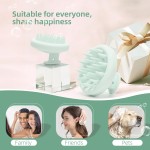 Custom Logo Scalp Massager Hair Brush Soft Silicone Bristles Oval Dandruff Removal Brush Washer Fashion Hair Care