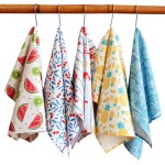 Soft Absorbent 100% Pure Cotton Dish Towel Kitchen Towel Tea Dish Towel Set Kitchen Drying Tray Hand