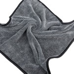 Long & Short Pile Cleaning Towel 70x140 Custom Edgeless Red 1400 GSM 1200 GSM Microfiber Car Wash Drying Towel