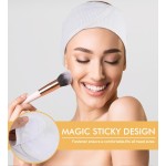Adjustable Facial Makeup Headband Magic Tape Pure Natural Waffle Sweat-Absorbing Facial Spa Headband