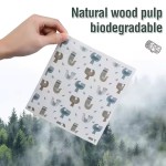 Natural Wood Pulp Cotton Swedish Dishcloth Quick-Dry Woven Kitchen Cleaning Pad Sustainable Absorbent Dish Towel Dry Compressed