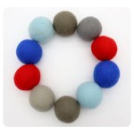 Handmade Christmas Tree Large Cat Toy Tennis Felt Fabric Nepal 3cm Garland Ornament Wool Colorful Felt Balls