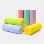 20-Piece Microfiber Reusable Dry Cleaning Cloth Roll Washable Rags Utensil Glass Kitchen Car Wash Tear-Off Towel Screen Use
