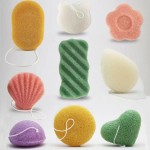 Gentle Exfoliating Konjac Sponge Washer Activated Carbon Natural Skincare Tool Oily Combination Sensitive Skin Ball